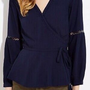 LOFT Plus | Navy Wrap Top | Size 18 | NWT